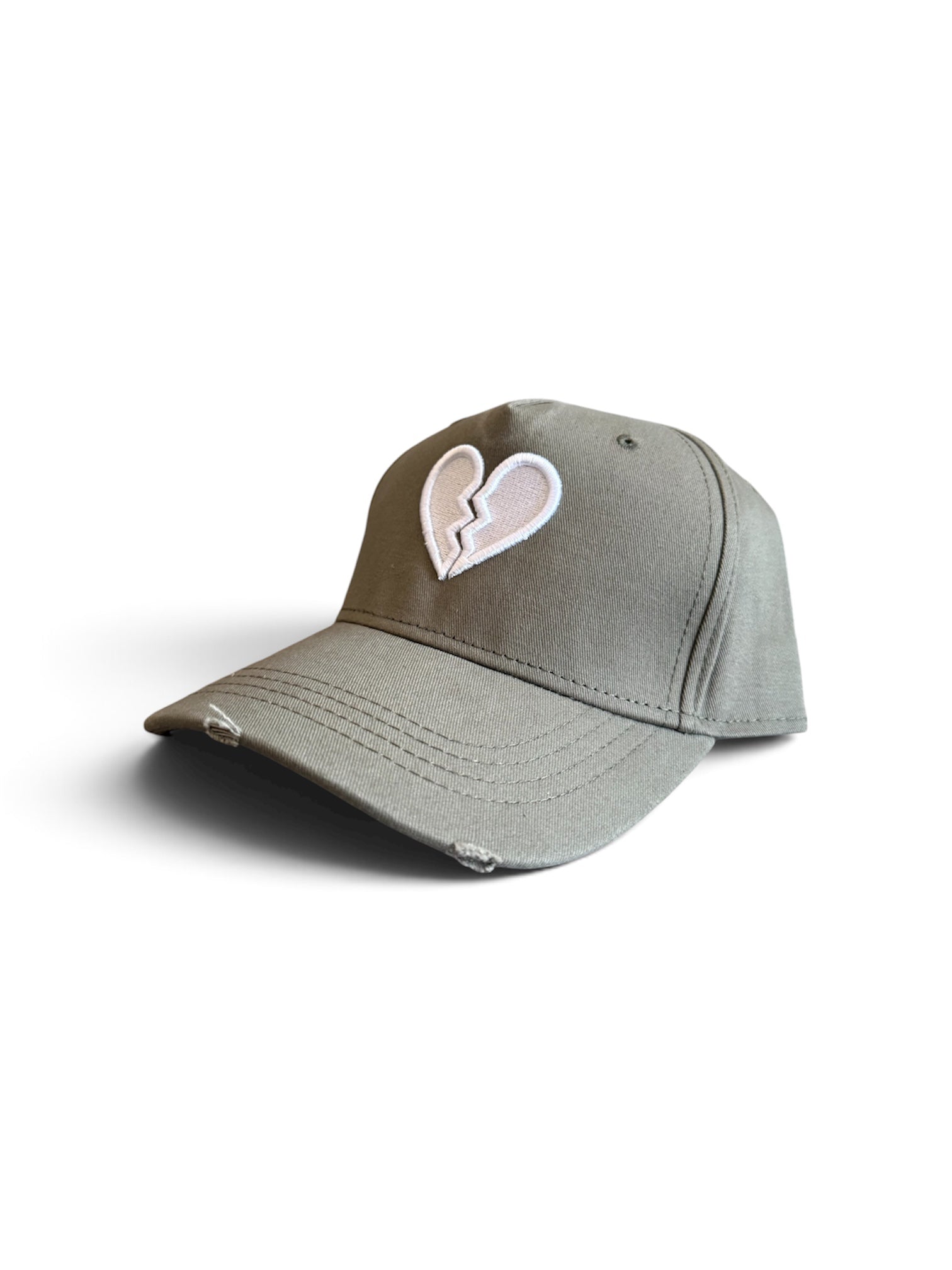 JR. Broken Heart Cap | Khaki & White