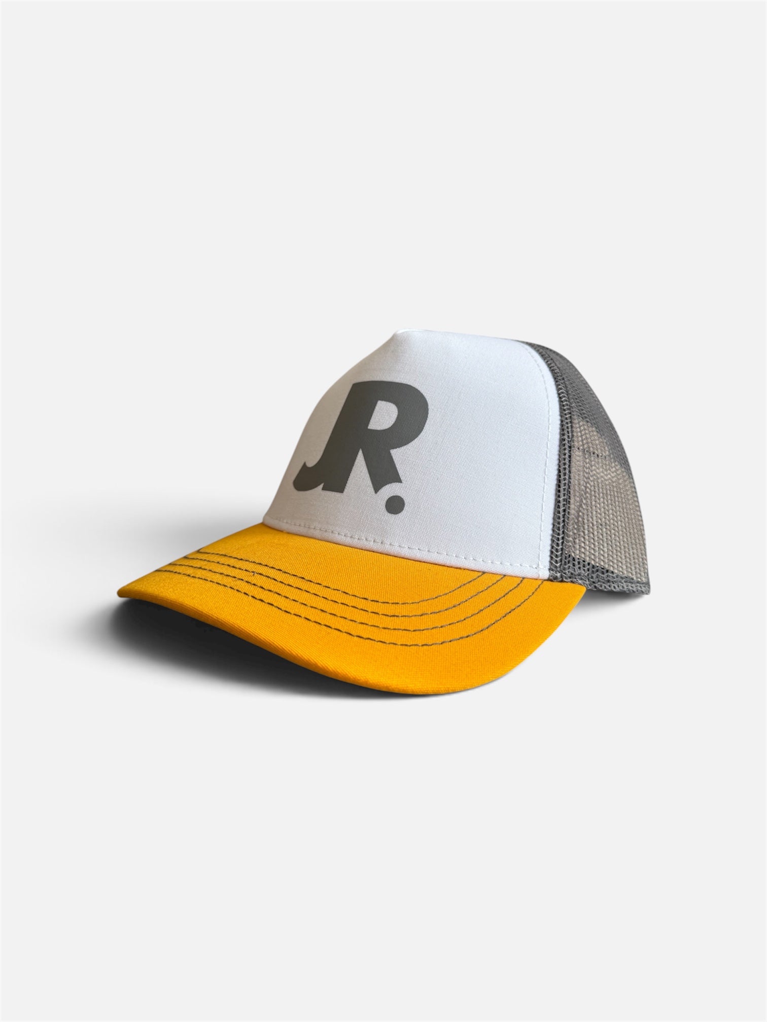 JR. Trucker Cap | White, Mustard & Grey
