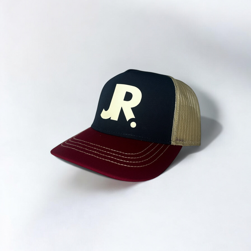 JR. Trucker Cap | Burgundy, Navy & Beige