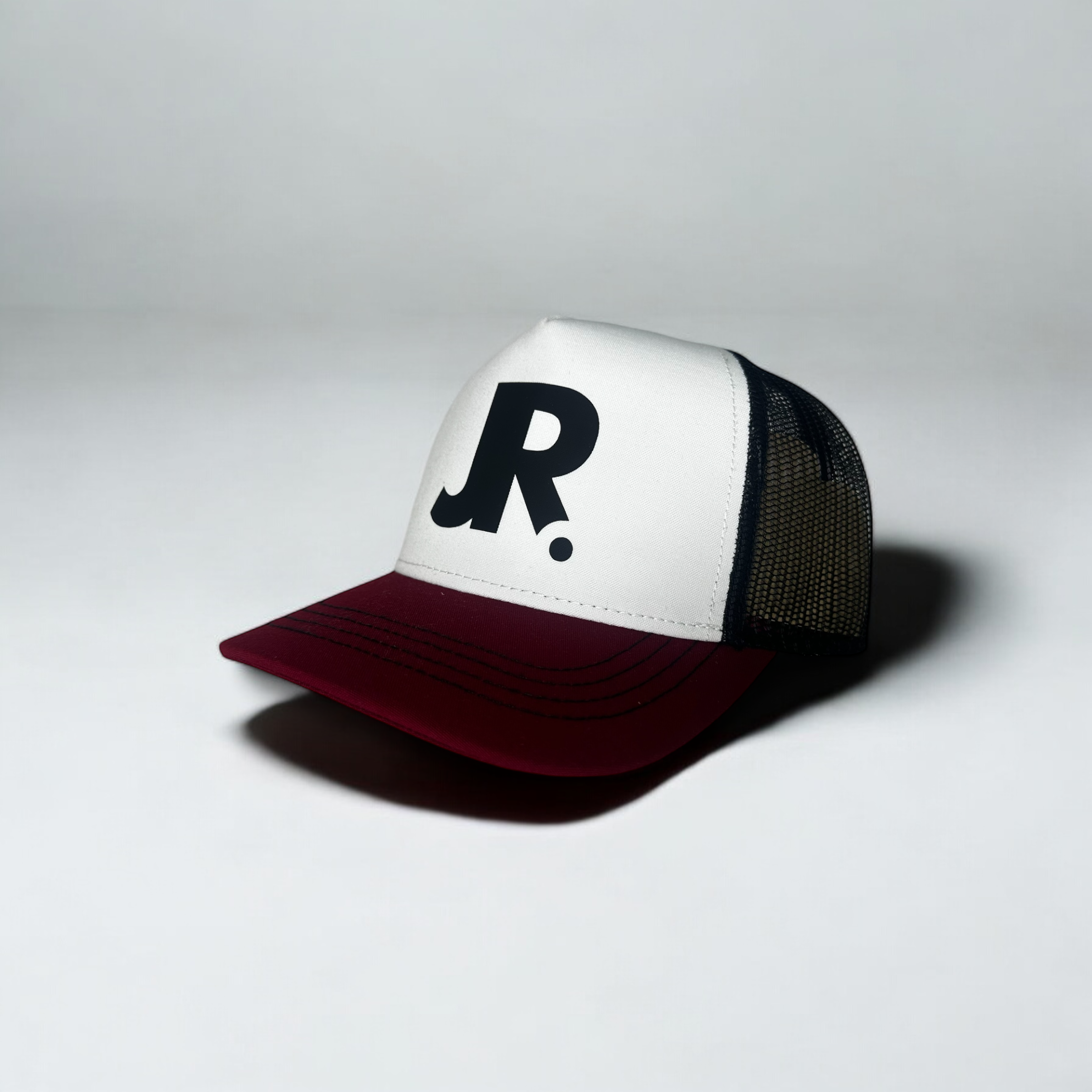 JR. Trucker Cap | Burgundy, White & Black