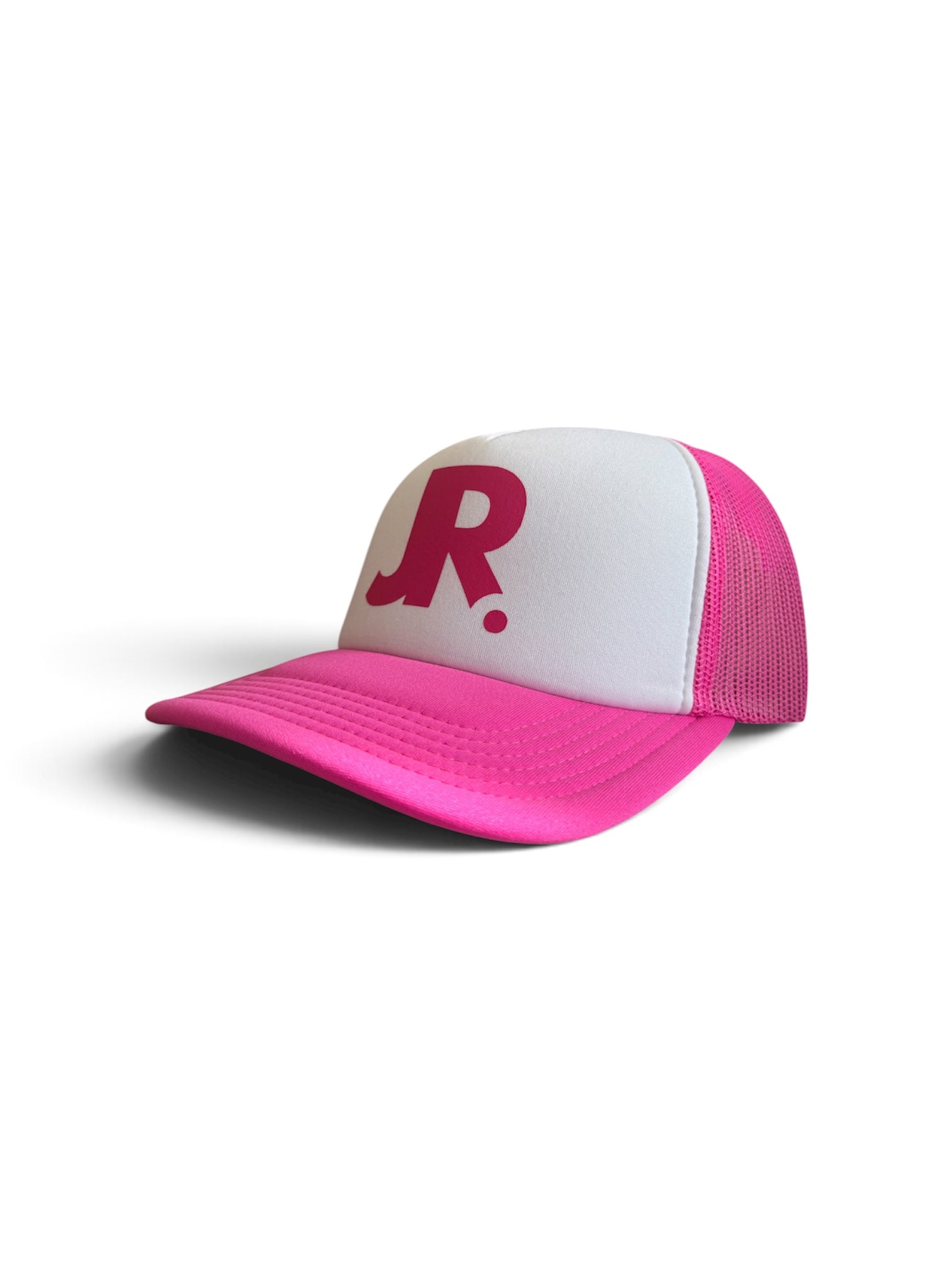 JR. Trucker Cap | White & Neon Pink