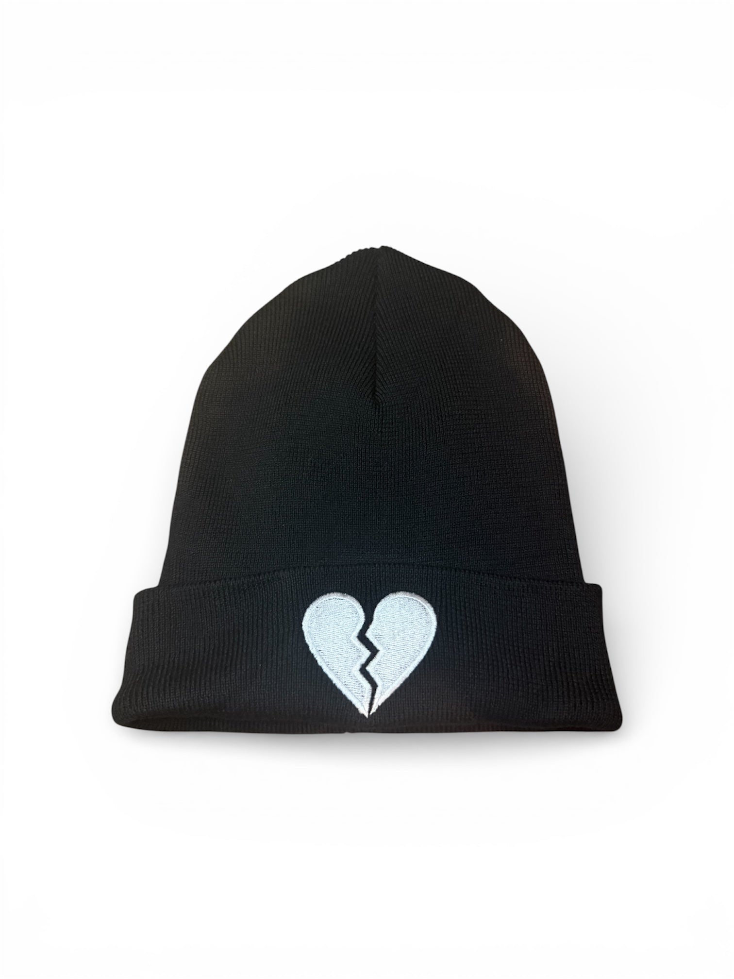 Broken Heart Beanie – Black & White